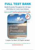 Test Bank for Health Promotion Throughout the Life Span 10th Edition by Carole Lium Edelman ISBN&colon; 9780323761406&comma; Chapter 1-25 &vert; Complete Guide&period;