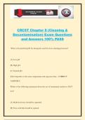 CRCST Chapter 8 &lpar;Cleaning & Decontamination&rpar; Exam Questions and Answers 100&percnt; PASS