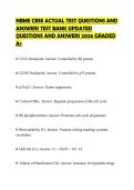 NBME CBSE ACTUAL TEST QUESTIONS AND ANSWERS TEST BANK UPDATED QUESTIONS AND ANSWERS 2026 GRADED A&plus;