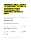NBME CBSE REAL EXAM 200 QUESTIONS AND ANSWERS LATEST 2026 COMPLETE EXAM USMLE STEP 1 MEDICAL EXAMINATION EXAM SCRIPT COMPREHENSIVE EXAM Q&A 100&percnt; CORRECT