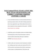 PALS Final Exam &lpar;Latest 2026 Update&rpar; &vert; 150 Real Exam Questions with 100&percnt; Verified Correct Answers &vert; A&plus; Grade &vert; Complete Exam Prep PDF