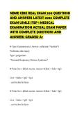 NBME CBSE REAL EXAM 200 QUESTIONS AND ANSWERS LATEST 2026 COMPLETE EXAM USMLE STEP 1 MEDICAL EXAMINATION ACTUAL EXAM PAPER WITH COMPLETE QUESTIONS AND ANSWERS GRADED A&plus;