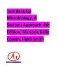 Test Bank for  Microbiology&comma; A  Systems Approach&comma; 6th  Edition&comma; Marjorie Kelly  Cowan&comma; Heidi Smith