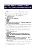 Adult and Pediatric First Aid&sol;CPR&sol;AED &lpar;Red Cross&rpar; Questions and Answers 2026