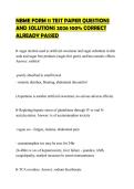 NBME FORM 11 TEST PAPER QUESTIONS AND SOLUTIONS 2026 100&percnt; CORRECT ALREADY PASSED
