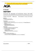 ACTUAL 2025 AQA A-LEVEL HISTORY Component 2N Revolution and Dictatorship&colon; Russia&comma; 1917&ndash;1953   Question Paper & Mark Scheme &lpar;Merged&rpar; Friday 6 June 2025 &lbrack;VERIFIED&rsqb;