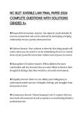 NC BLET JUVENILE LAW FINAL PAPER 2026 COMPLETE QUESTIONS WITH SOLUTIONS GRADED A&plus;