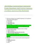 AK Bridge Construction Contractor Exam Questions And Correct Answers &lpar;Verified Answers&rpar; Plus Rationale 