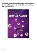  Financial Planning 15th Edition Author&colon;Randy Billingsley&semi; Lawrence J&period; Gitman&semi; Michael D&period; Joehnk Solutions Manual All Chapters Covered