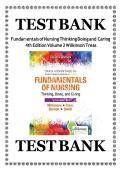 Fundamentals of Nursing&colon; Thinking&comma; Doing&comma; and Caring &ndash; 4th Edition &lpar;Volume 2&rpar; by Wilkinson & Treas &vert; Complete Test Bank