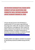 SAE REVIEW EXAM&lpar;ACTUAL EXAM&rpar; WITH CORRECT ACTUAL QUESTIONS AND CORRECTLY WELL DEFINED ANSWERS LATEST ALREADY GRADED A&plus; 2026