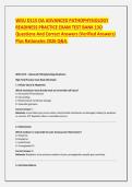 WGU D115 MASTER SET-ADVANCED PATHOPHYSIOLOGY FOR THE ADVANCED PRACTICE NURSE &sol; ACTUAL EXAM