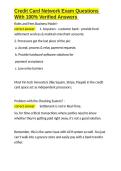 Credit Card Network Exam Questions With 100- Verified Answers&period;docx