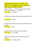 Safeguarding Customer Credit Card Data PCI Compliance Exam Questions With 100- Verified Answers&period;docx
