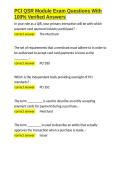 PCI QSR Module Exam Questions With 100- Verified Answers&period;docx