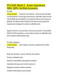 PCI-DSS Week 5 - Exam Questions With 100- Verified Answers&period;docx