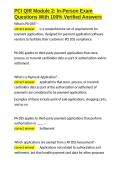 PCI QIR Module 2 In-Person Exam Questions With 100- Verified Answers&period;docx