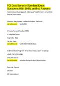PCI Data Security Standard Exam Questions With 100- Verified Answers&period;docx