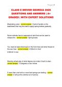 CLASS E DRIVER GEORGIA 2026  QUESTIONS AND ANSWERS &vert; A&plus;  GRADED &vert; WITH EXPERT SOLUTIONS