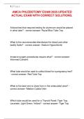 AMCA PHLEBOTOMY EXAM 2026 UPDATED ACTUAL EXAM WITH CORRECT SOLUTIONS&period;