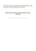 WGU D333 TASK 1 &vert; ETHICS IN TECHNOLOGY &vert; 2026 UPDATE WITH COMPLETE SOLUTION