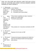 FDNY COF P-98 EXAM AND PRACTICE EXAM 2024-2025 ACTUAL EXAM 187 QUESTIONS AND CORRECT DETAILED ANSWERS &lpar;VERIFIED ANSWERS&rpar; &vert;ALREADY GRADED A