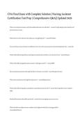 CNA Chapter 1&comma;2&period;Final Exam &Written  Exam Questions and Answers &vert; 100&percnt; Pass &vert; 2026&sol;2027 Updated  Pckage deal