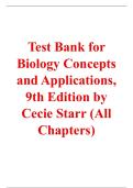 Biology&colon; Concepts and Applications&comma; 9th Edition &ndash; Cecie Starr&comma; Christine Evers&comma; Lisa Starr &ndash; ISBN 9781285427812 &ndash; Test Bank &lpar;All Chapters Covered 1&ndash;44&rpar;