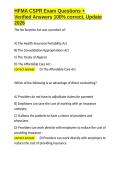 HFMA CSPR Exam Questions &plus; Verified Answers 100- correct&comma; Update 2026&period;docx