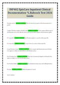 INP402 EpicCare Inpatient Clinical Documentation &ast;L&period;Babcock Test 2026 Guide