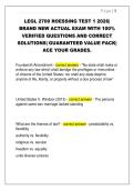 LEGL 2700 Roessing Test 1 &ndash; 2026 &vert; Brand New Actual Exam &vert; 100&percnt; Verified Questions & Correct Solutions &vert; Guaranteed Value Pack