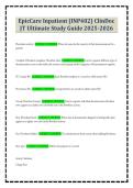EpicCare Inpatient &lpar;INP402&rpar; ClinDoc JT Ultimate Study Guide 2025-2026