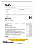 2025 AQA GCSE PHYSICS Higher Tier Paper 1 Question Paper &  Mark Scheme &lpar;Merged&rpar; June 2025 &lbrack;VERIFIED&rsqb;