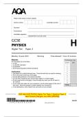 2025 AQA GCSE PHYSICS Higher Tier Paper 2 Question Paper &  Mark Scheme &lpar;Merged&rpar; June 2025 &lbrack;VERIFIED&rsqb;