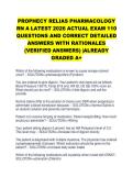 PROPHECY RELIAS PHARMACOLOGY RN A LATEST 2026 ACTUAL EXAM 110 QUESTIONS AND CORRECT DETAILED ANSWERS WITH RATIONALES  &lpar;VERIFIED ANSWERS&rpar; &vert;ALREADY GRADED A&plus; 