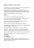 MGMT 310 EXAM 1 STUDY GUIDE