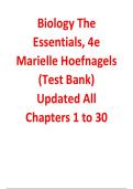Biology&colon; The Essentials&comma; 4th Edition &ndash; Mari&euml;lle Hoefnagels &ndash; ISBN 9781260709636 &ndash; Test Bank &lpar;All Chapters Covered 1&ndash;30&rpar;