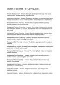 MGMT 310 EXAM 1 STUDY GUIDE