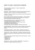 MGMT 310 EXAM 1 QUESTIONS & ANSWERS