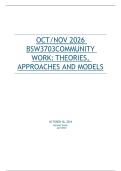  2026 BSW3703COMMUNITY WORK&colon; THEORIES&comma; APPROACHES AND MODELS 