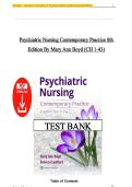 Psychiatric Nursing&colon; Contemporary Practice&comma; 8th Edition &mdash; Complete Test Bank &lpar;Mary Ann Boyd & Rebecca Luebbert&rpar;