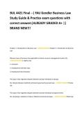 BUL 4421 Final --&vert; FAU Gendler Business Law  Study Guide & Practice exam questions with  correct answers&vert;ALREADY GRADED A&plus; &vert;&vert;  BRAND NEW&excl;&excl;&excl; 