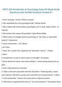 PSYC-102 Introduction to Psychology Exam &num;1 Study Guide &ndash; Exam Questions with Verified Solutions &vert; Graded A&plus; 2026&sol;2027