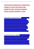 SCYM &lpar;ASCP&rpar; EXAM&lpar;ACTUAL EXAM&rpar; WITH CORRECT ACTUAL QUESTIONS AND CORRECTLY WELL DEFINED ANSWERS LATEST ALREADY GRADED A&plus; 2026