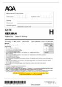2025 AQA GCSE GERMAN Foundation Tier Paper 4 Writing Question Paper   & Mark Scheme &lpar;Merged&rpar; June 2025 &lbrack;VERIFIED&rsqb; 