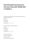 NUSC 4P50 Applied Nursing Research -  Final Exam Practice 2026 &vert;&vert;BRAND NEW  &excl;&excl;&excl;&excl; GRADED A&plus; 