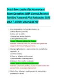 Dutch Bros Leadership Assessment  Exam Questions With Correct Answers  &lpar;Verified Answers&rpar; Plus Rationales 2026  Q&A &vert; Instant Download Pdf 