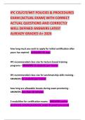 IPC CIS&sol;CIT&sol;MIT POLICIES & PROCEDURES EXAM &lpar;ACTUAL EXAM&rpar; WITH CORRECT ACTUAL QUESTIONS AND CORRECTLY WELL DEFINED ANSWERS LATEST ALREADY GRADED A&plus; 2026
