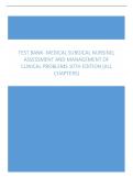 Test Bank for Medical-Surgical Nursing&colon; Assessment and Management of Clinical Problems 10th Edition &vert; Complete Questions & Answers