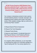 US RAC Review Questions RAPS Modules Exam &comma;  Most Recent&vert;&vert;Verified Exam&excl;&excl; &vert;&vert; 2026 Actual Complete  Real Exam Questions With verified Answers &lpar;Correct  Answers&rpar; Already Graded A&plus; &comma;Guaranteed success&vert;  Newest Exam&excl;&excl;&excl; 
